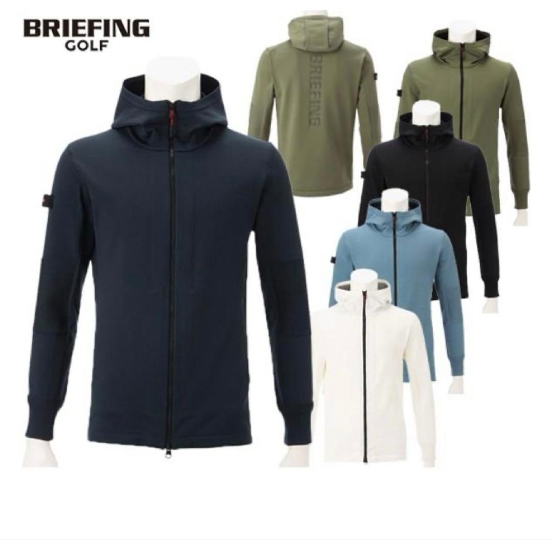 【美品】ブリーフィング ゴルフ ニットパーカ　XL BRIEFING ネイビー