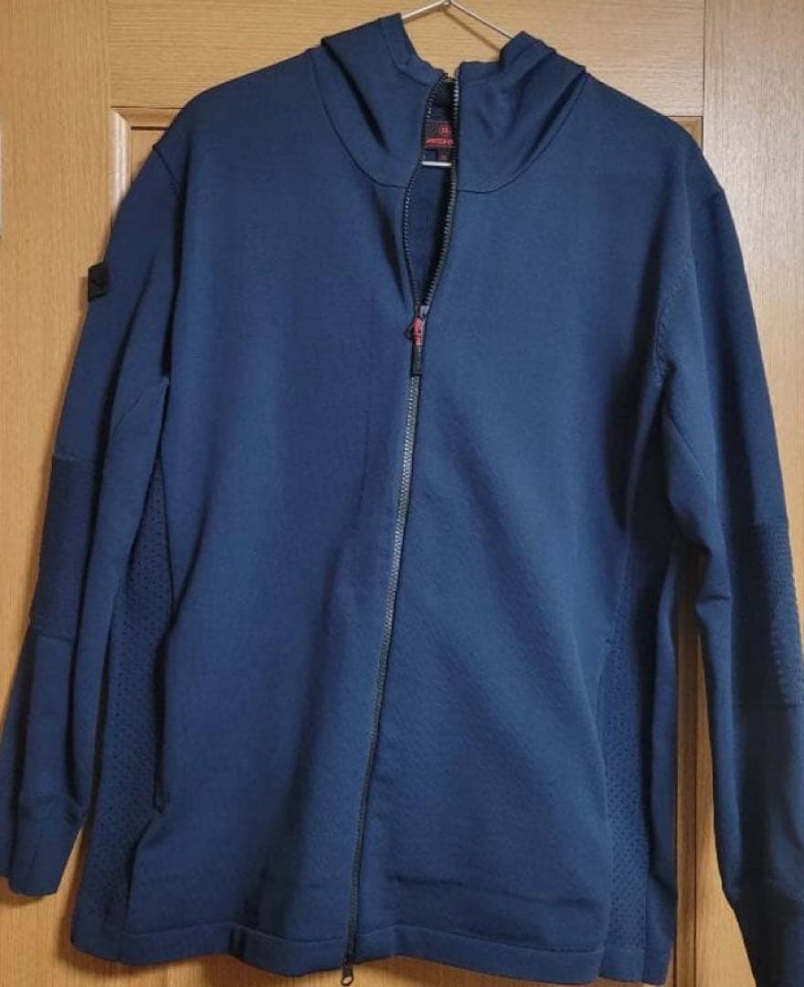 【美品】ブリーフィング ゴルフ ニットパーカ　XL BRIEFING ネイビー