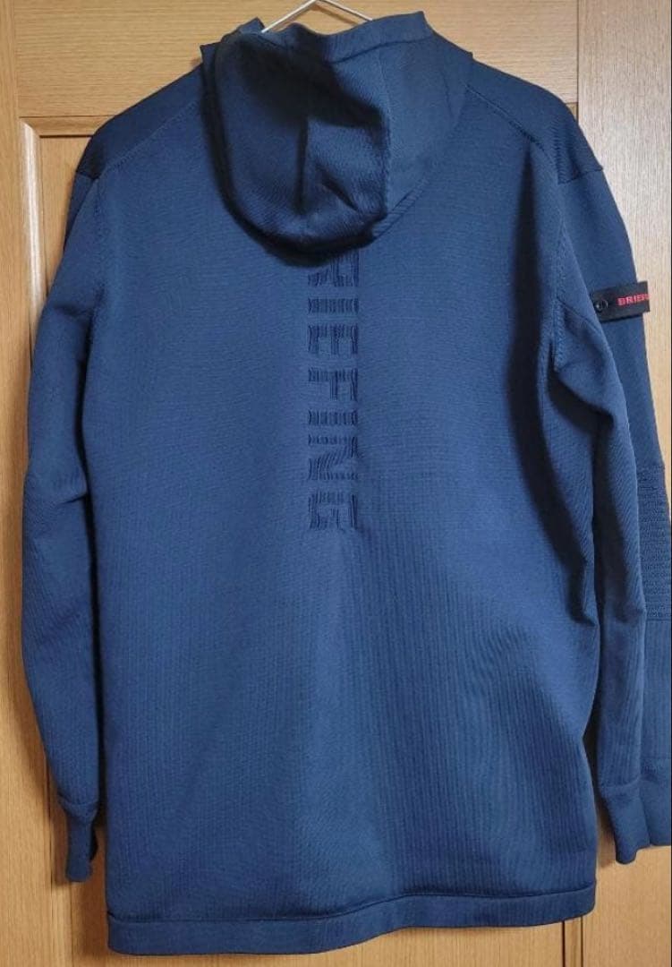 【美品】ブリーフィング ゴルフ ニットパーカ　XL BRIEFING ネイビー