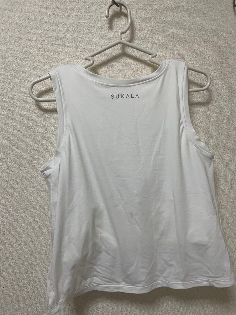 Lサイズ【SUKALA】ブラトップ付きヘザーショートタンク