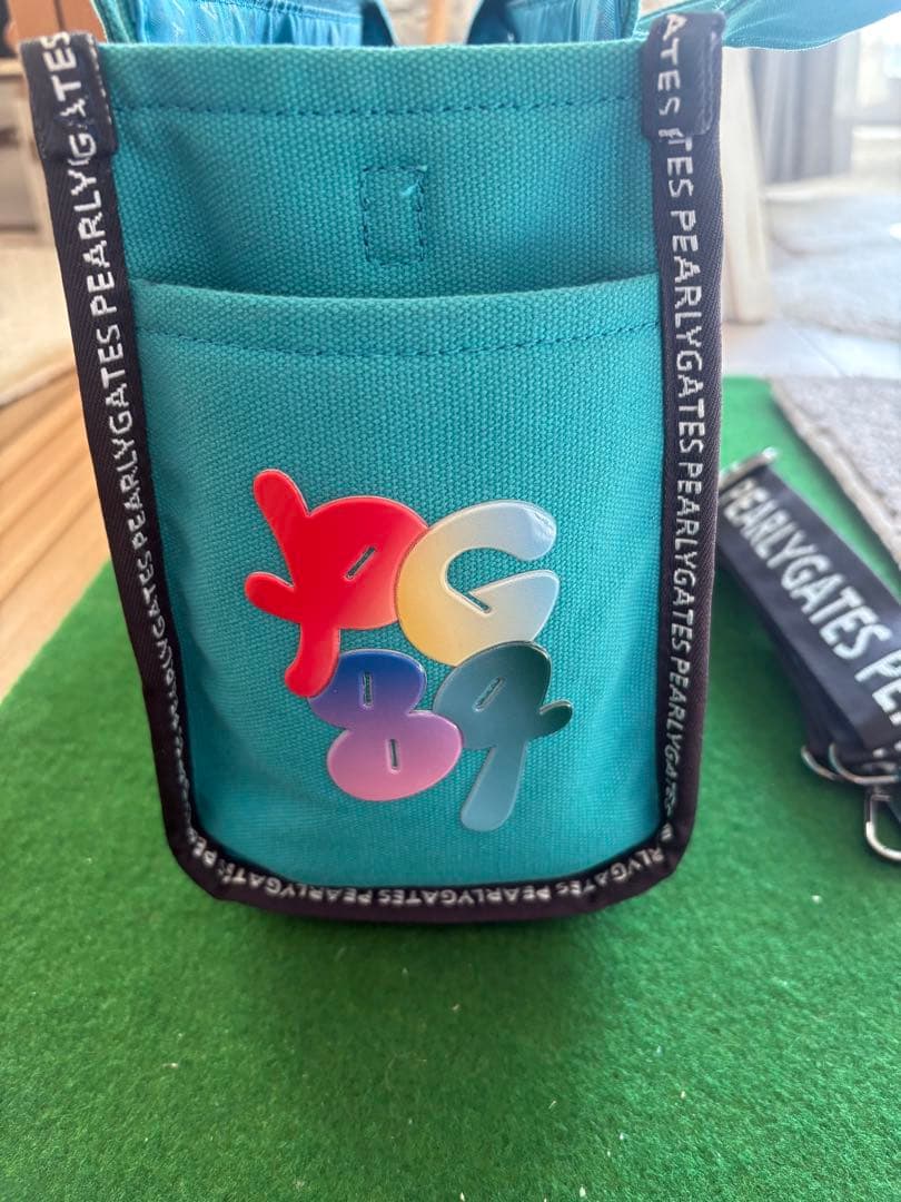 PEARLY GATES ターコイズ トートバッグ