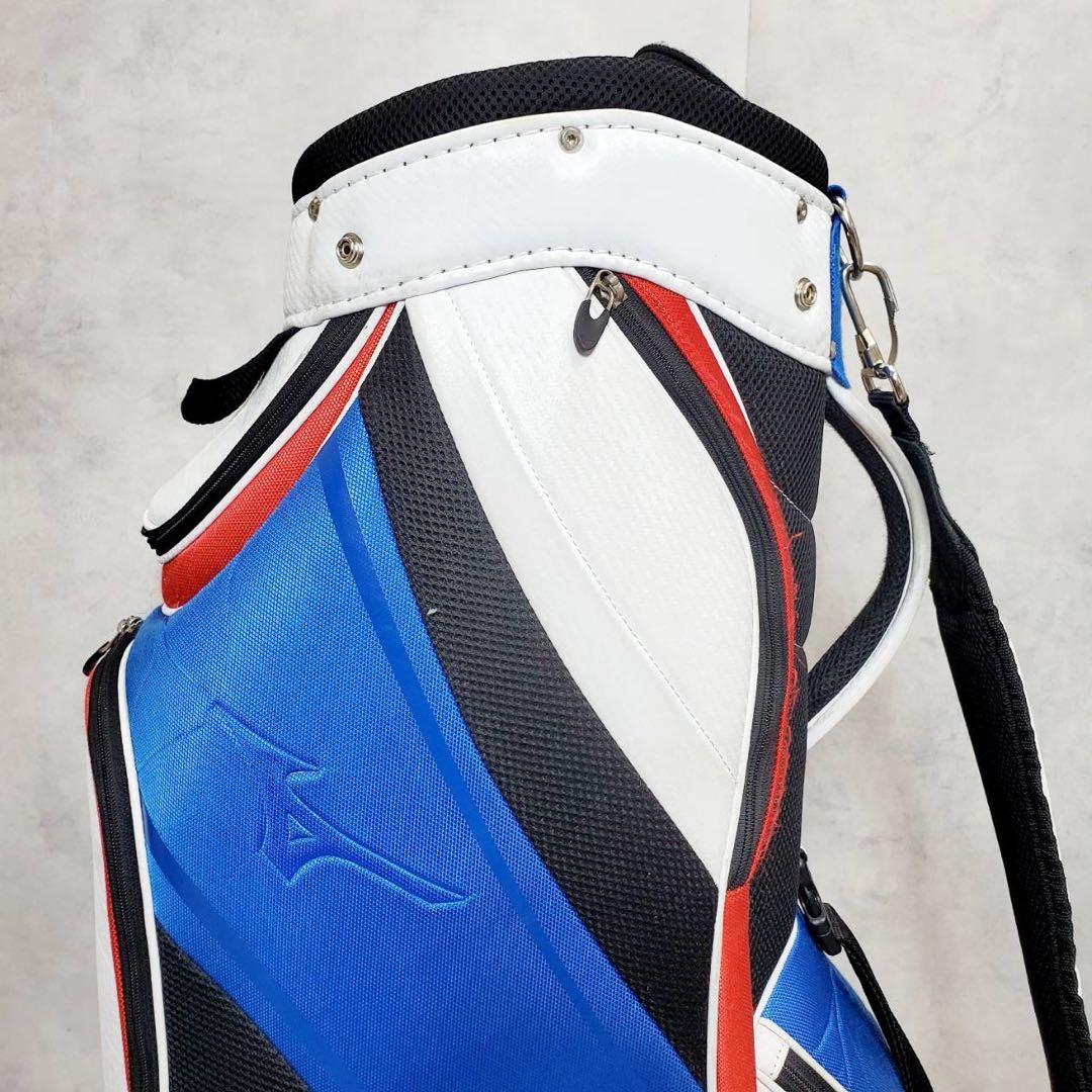 MIZUNO ミズノ キャディバッグ ホワイト×ブルー×レッド ゴルフバッグ