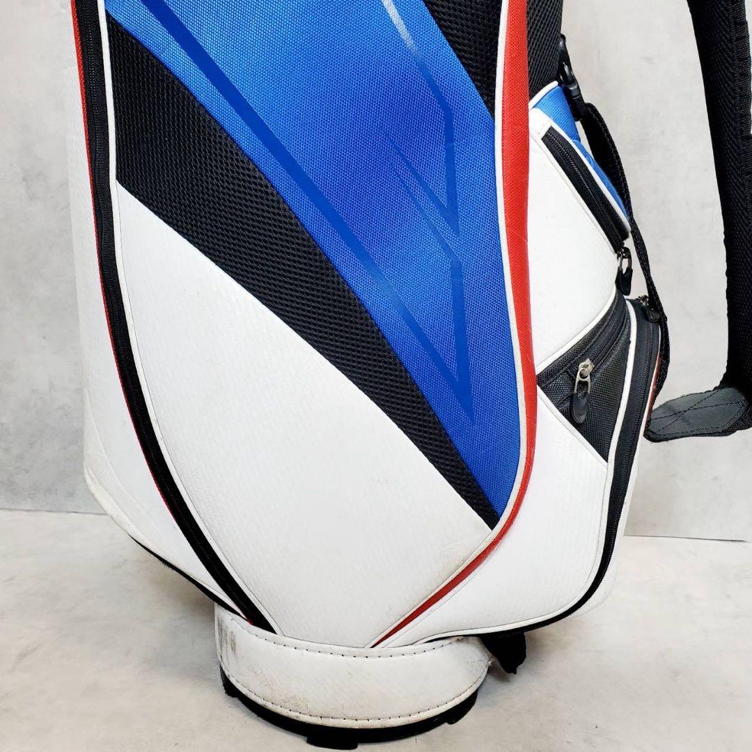 MIZUNO ミズノ キャディバッグ ホワイト×ブルー×レッド ゴルフバッグ