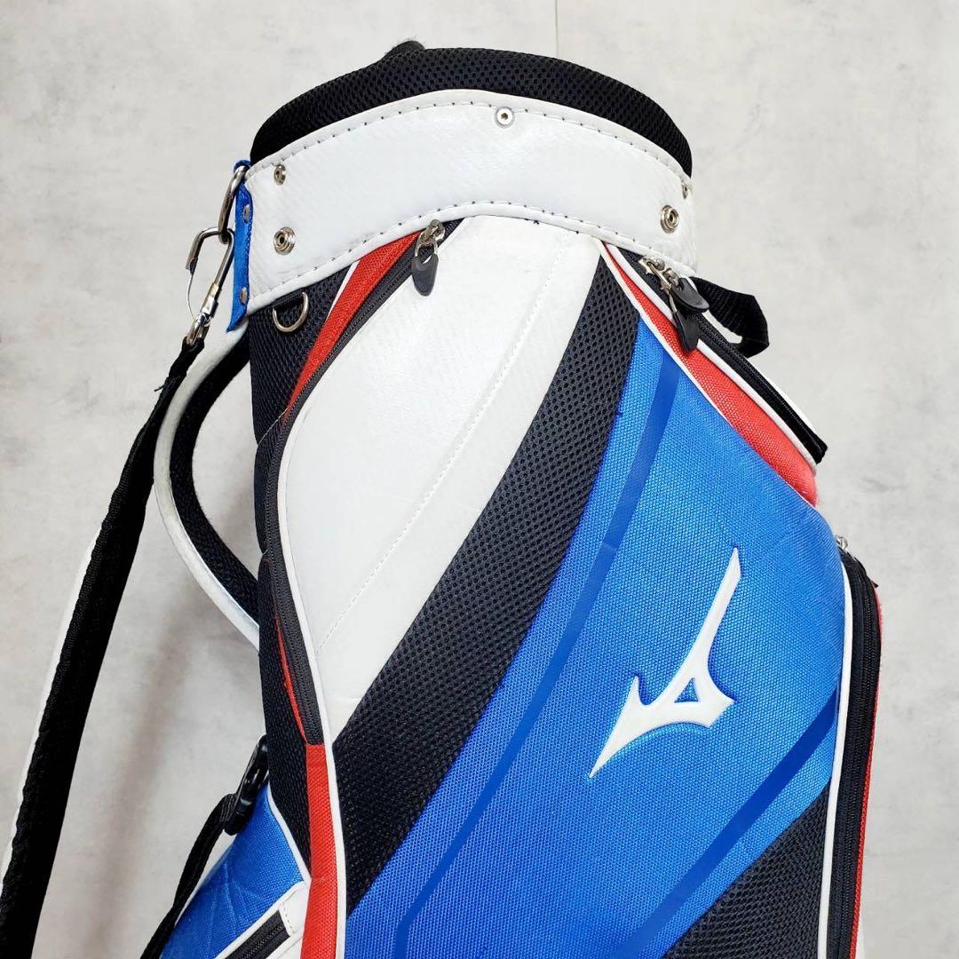 MIZUNO ミズノ キャディバッグ ホワイト×ブルー×レッド ゴルフバッグ