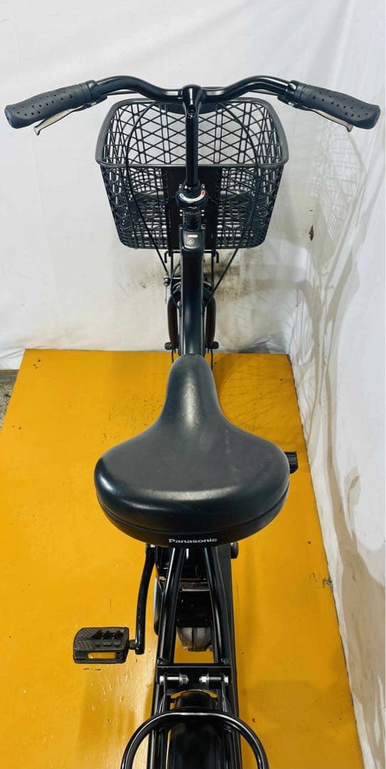 ブラック 電動アシスト自転車 前バスケット付き