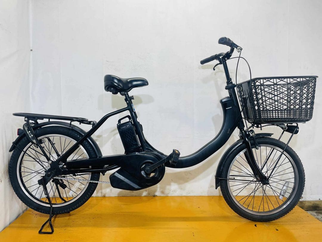 ブラック 電動アシスト自転車 前バスケット付き
