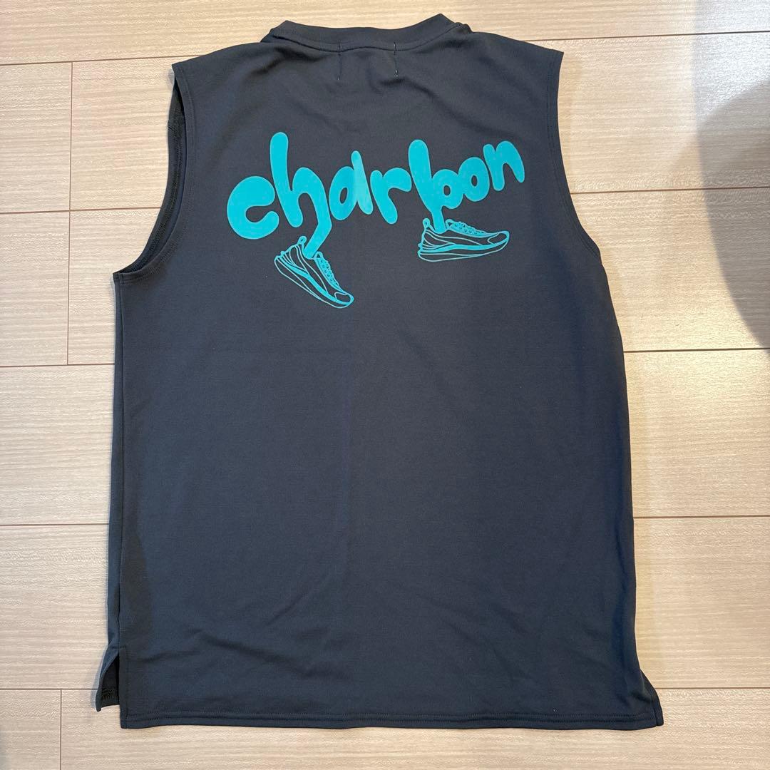 ウォーキング・ランニングウェア charbon DRY SMOOTH SLEEVELESS T-SHIRTS S