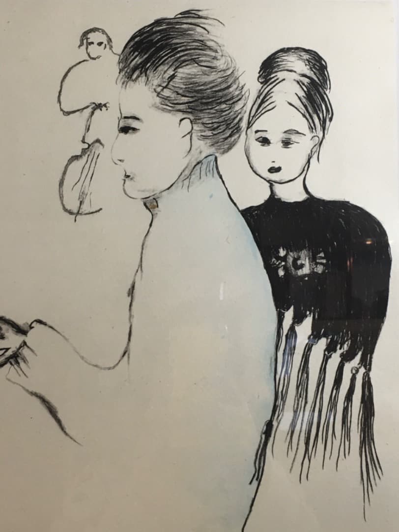 ○フジ子・ヘミング 『カラヤンとの握手』 銅板画 51/80 魂のピアニスト