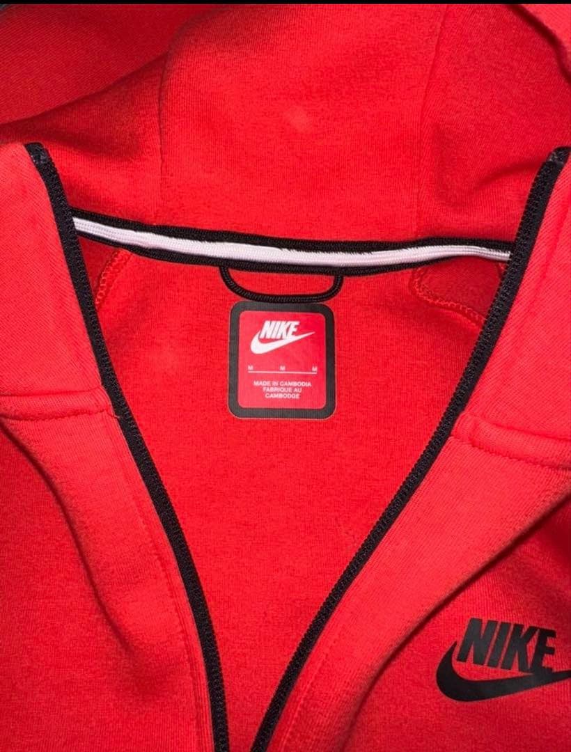NIKEテックフリース上下Mセット赤黒