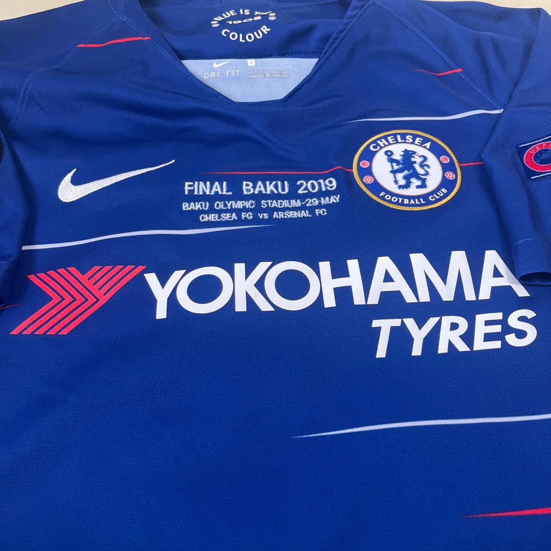 チェルシー 18-19 ホームユニフォーム アザール #10 EL決勝刺繍付き