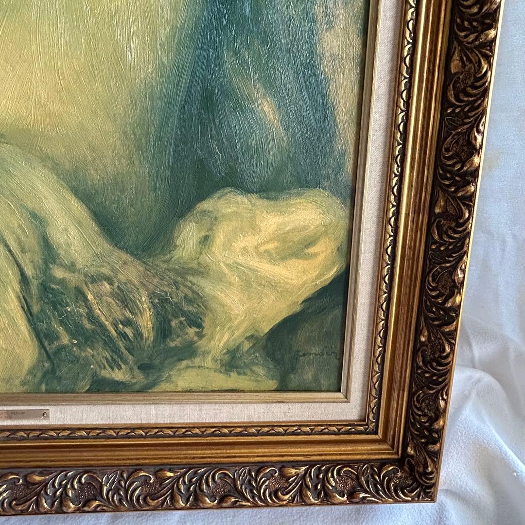 ピエール　オーギュスト・ルノワール 眠る裸婦 絵画 額縁