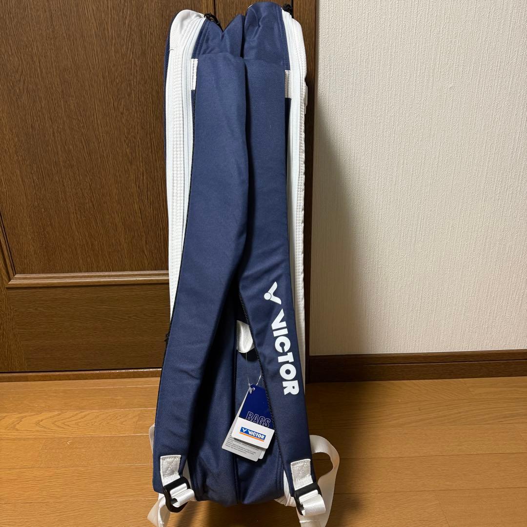 VICTOR バドミントンラケットバッグ 青・白