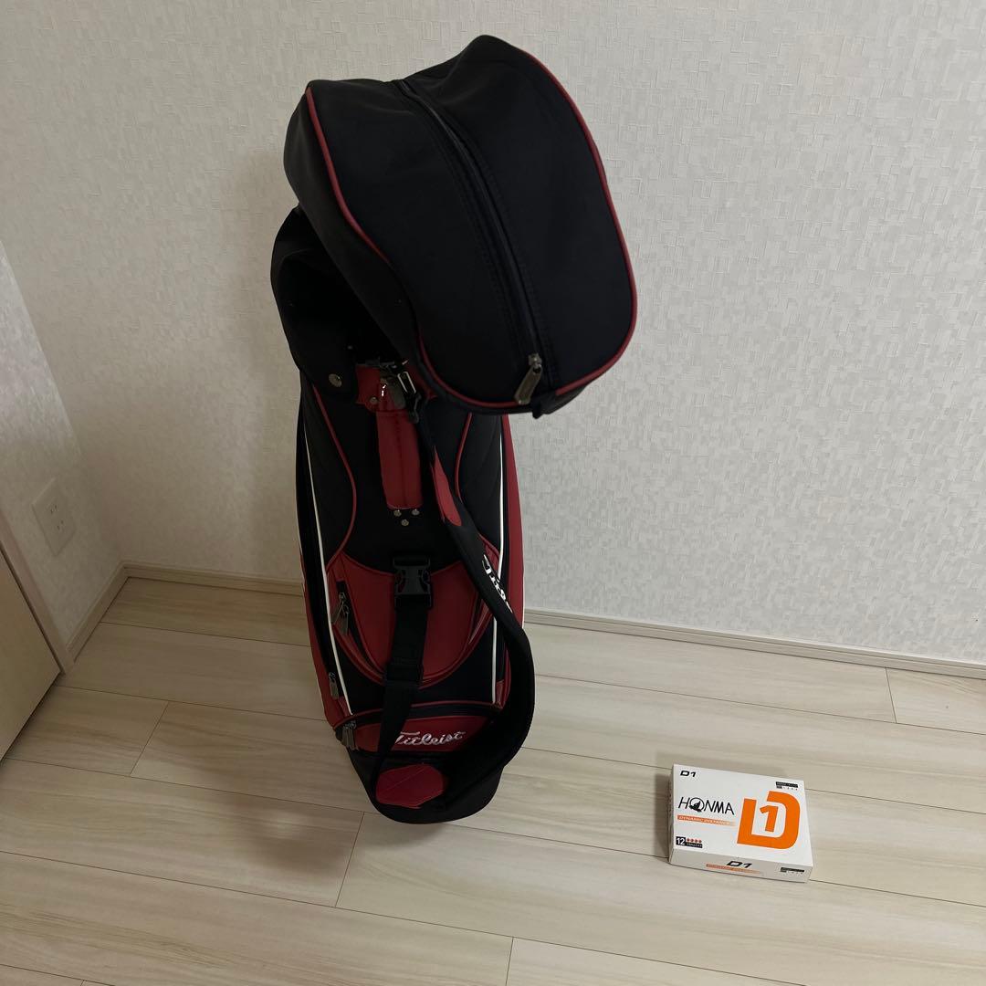 タイトリスト　キャディバッグ　アスパイヤ　赤　Titleist 美品　おまけ付き