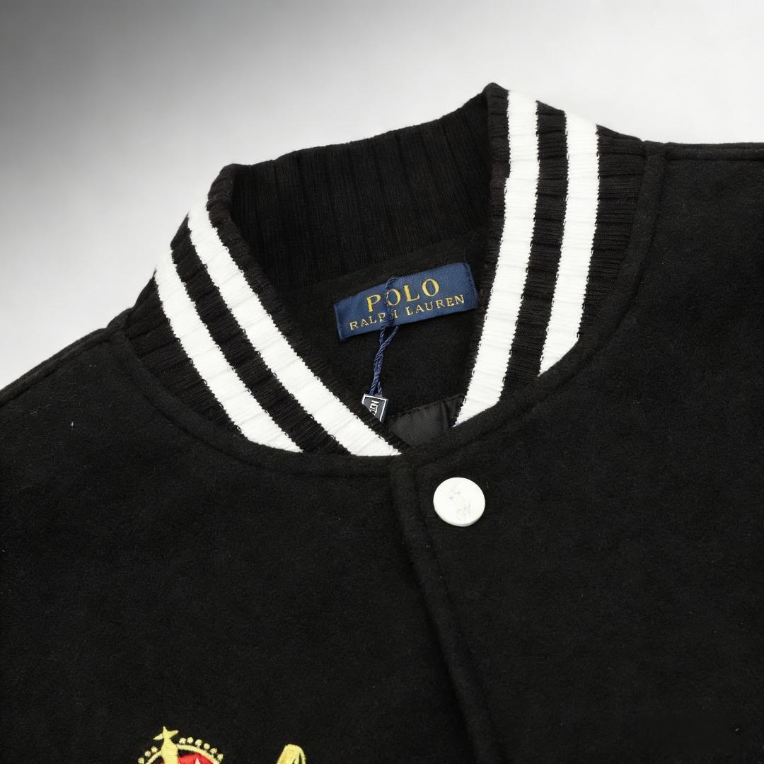 POLO RALPH LAUREN スタジャン 刺繍 ブラック M
