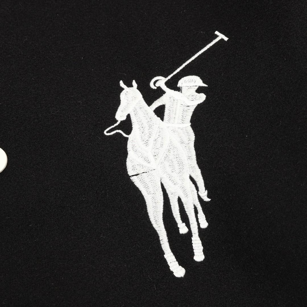POLO RALPH LAUREN スタジャン 刺繍 ブラック M