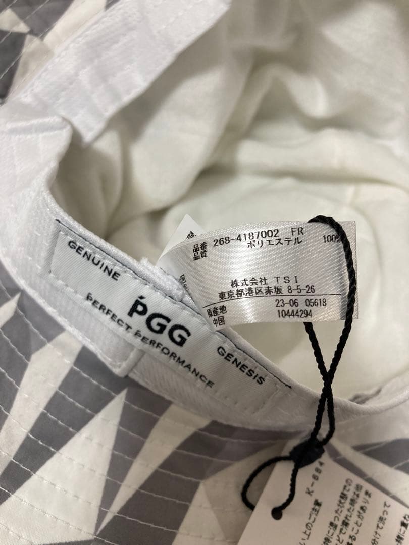 新品 パーリーゲイツ PGG 調整リール付きハット ダイヤモンド柄 兼用モデル