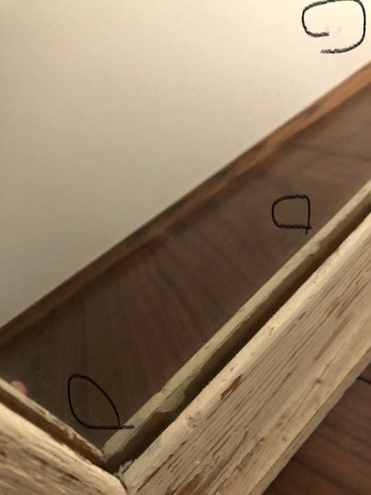 鏡 アンティーク風 ヴィンテージ ミラー ウッド