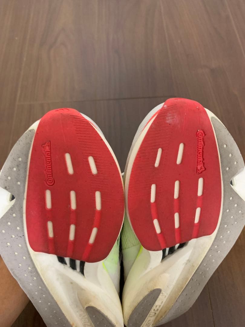 ADIZERO ランニングシューズ ホワイト/ブラック/レッド　25㌢