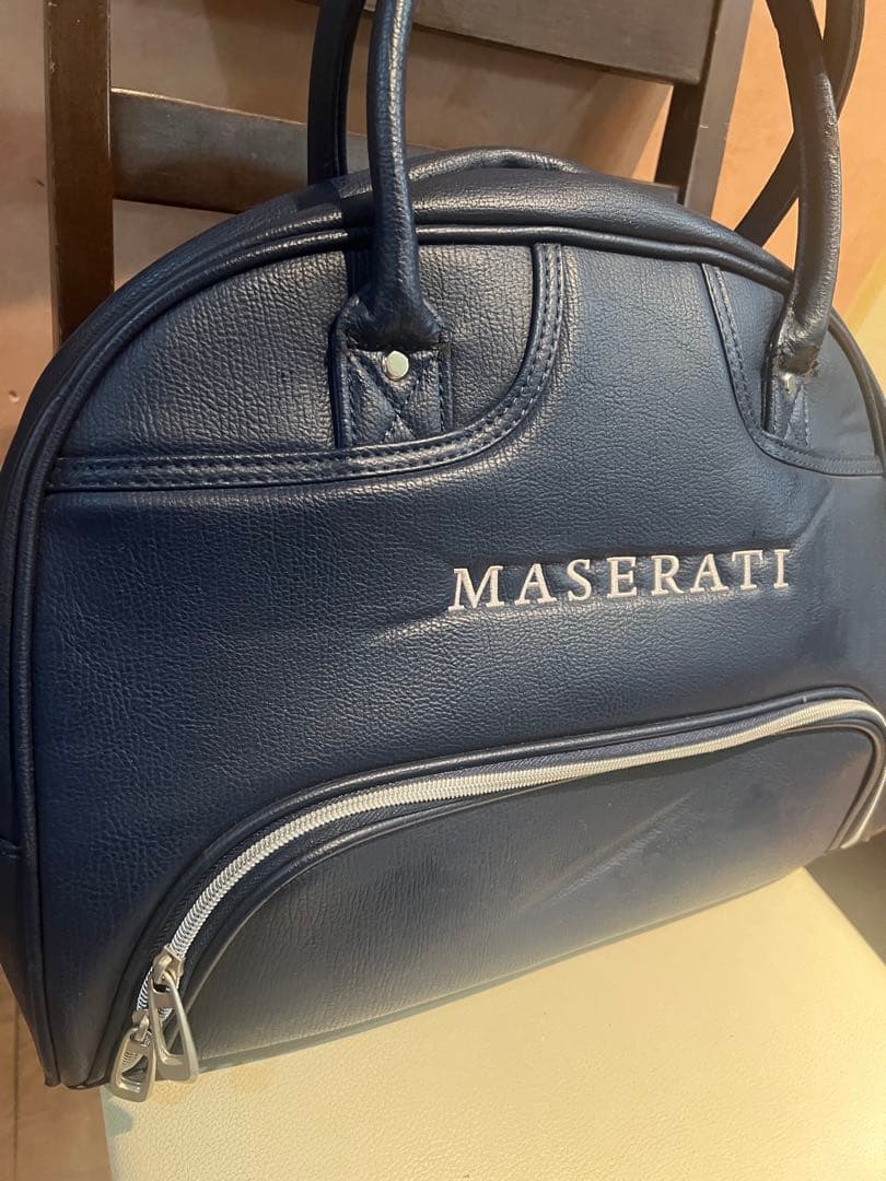 MASERATI ネイビー ハンドバッグ