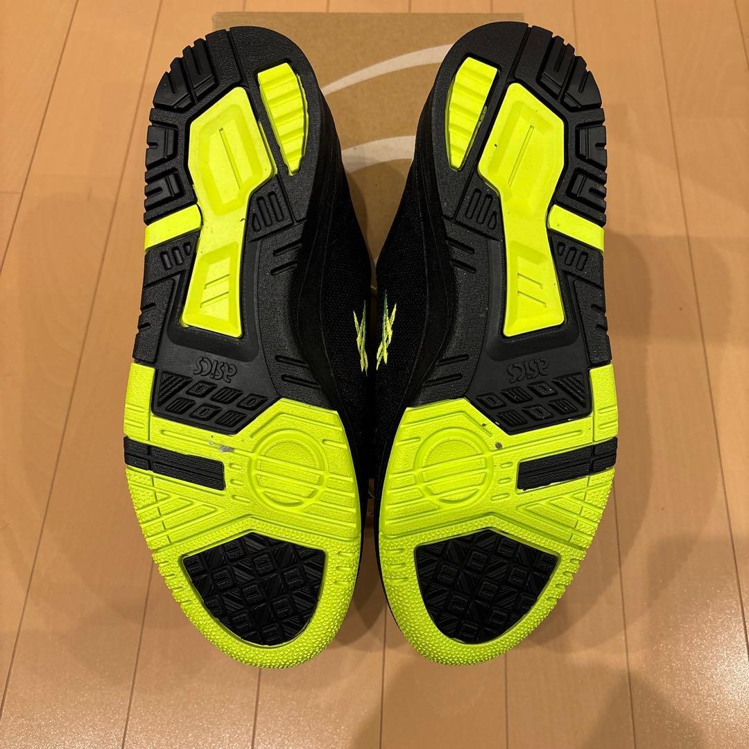 ASICS スケートボードシューズ ブラック/イエロー