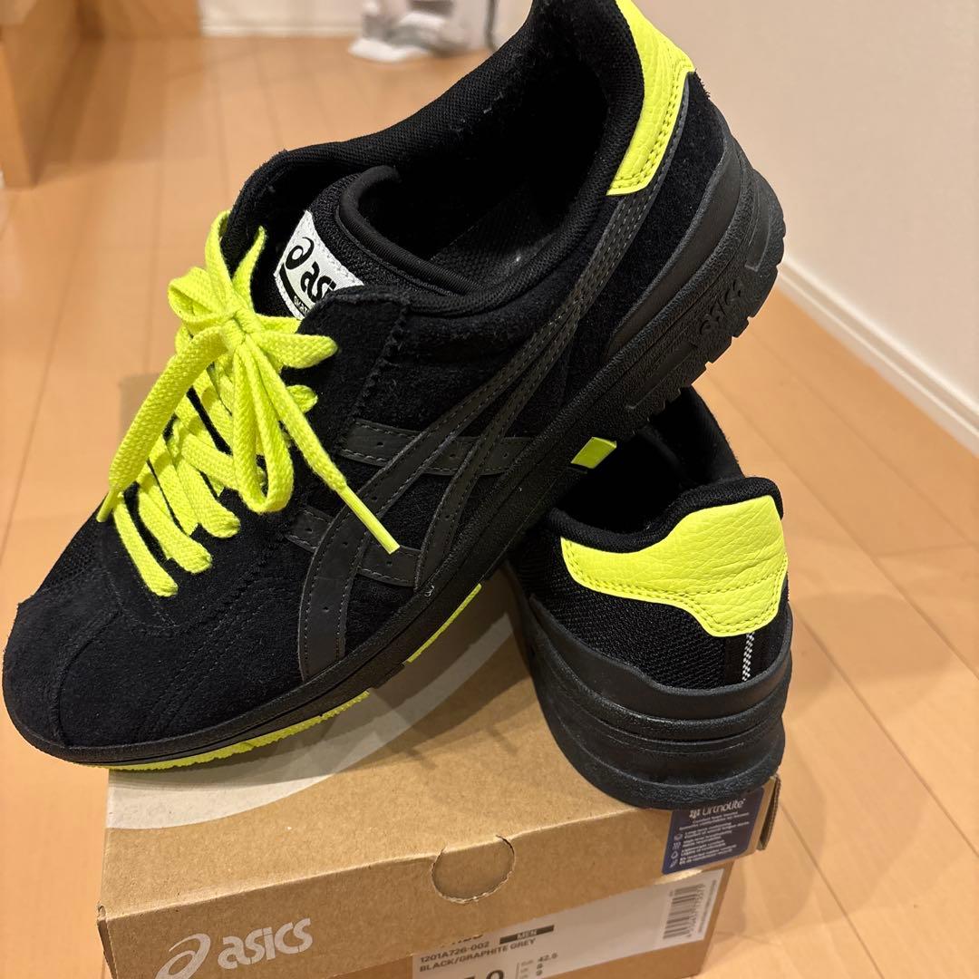 ASICS スケートボードシューズ ブラック/イエロー