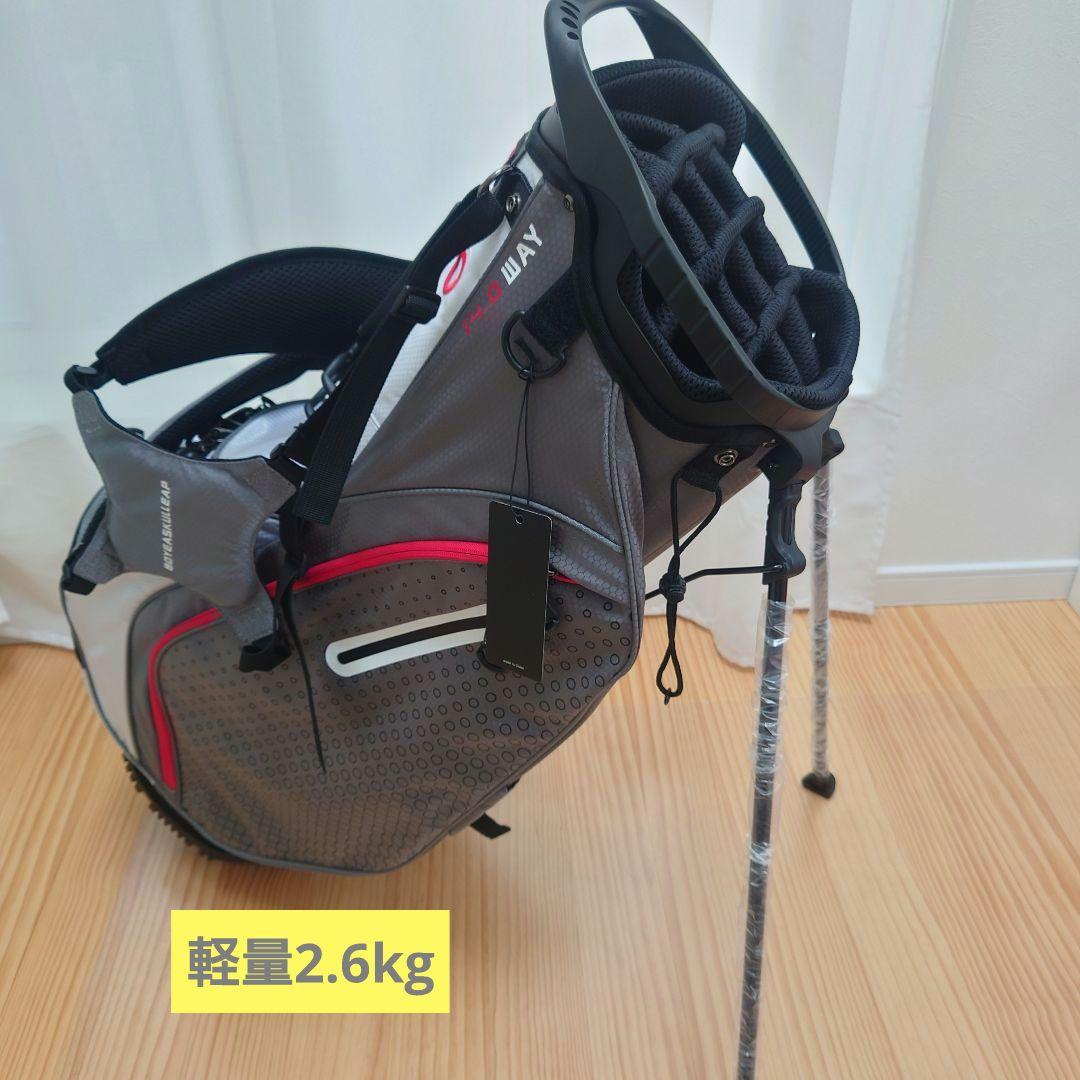 BOYEASKULLEAPウルトラライトゴルフバックグレー/ホワイト/レッド新品