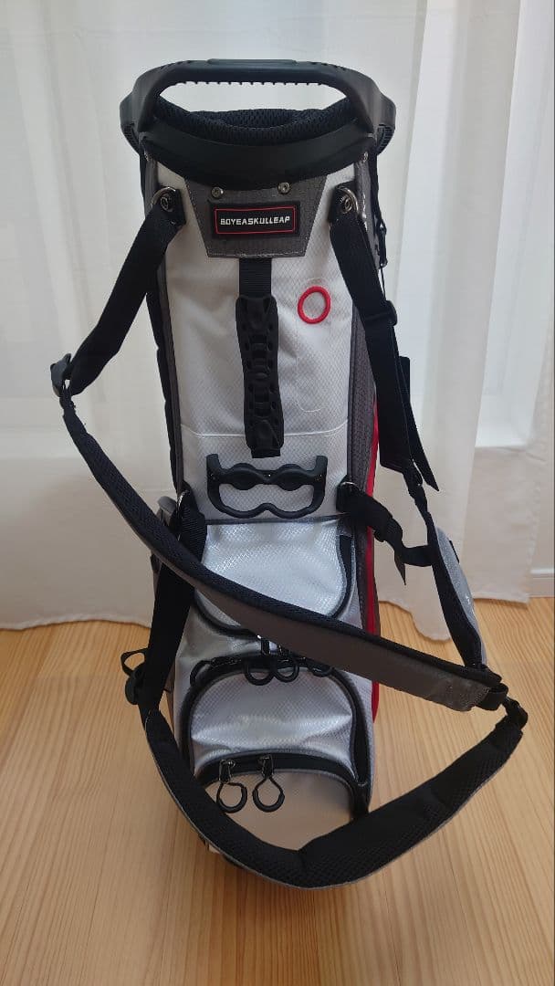 BOYEASKULLEAPウルトラライトゴルフバックグレー/ホワイト/レッド新品