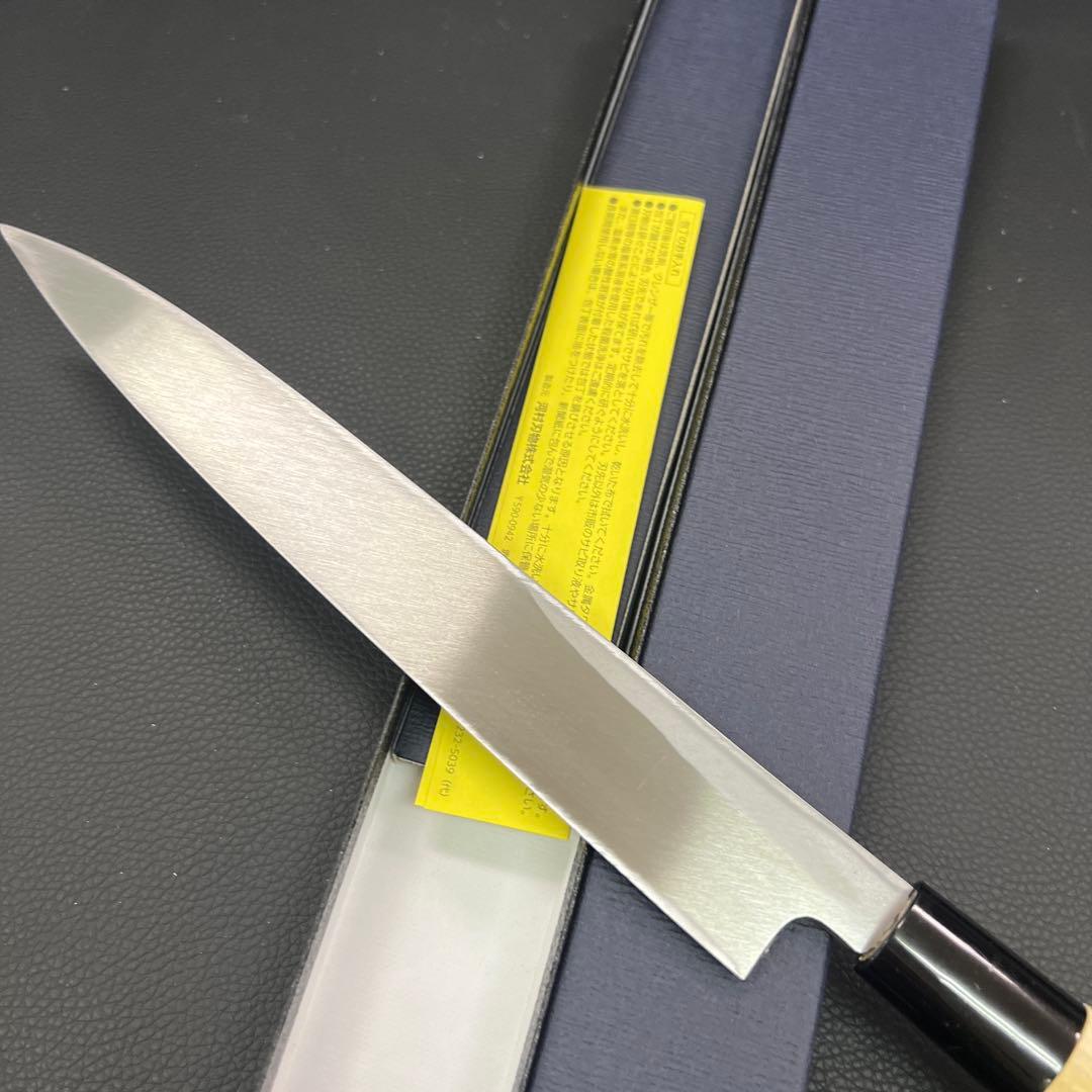 ★新品源正房はがね鍛造刺身包丁210mm七寸右片刃裏押し加工化粧箱入り