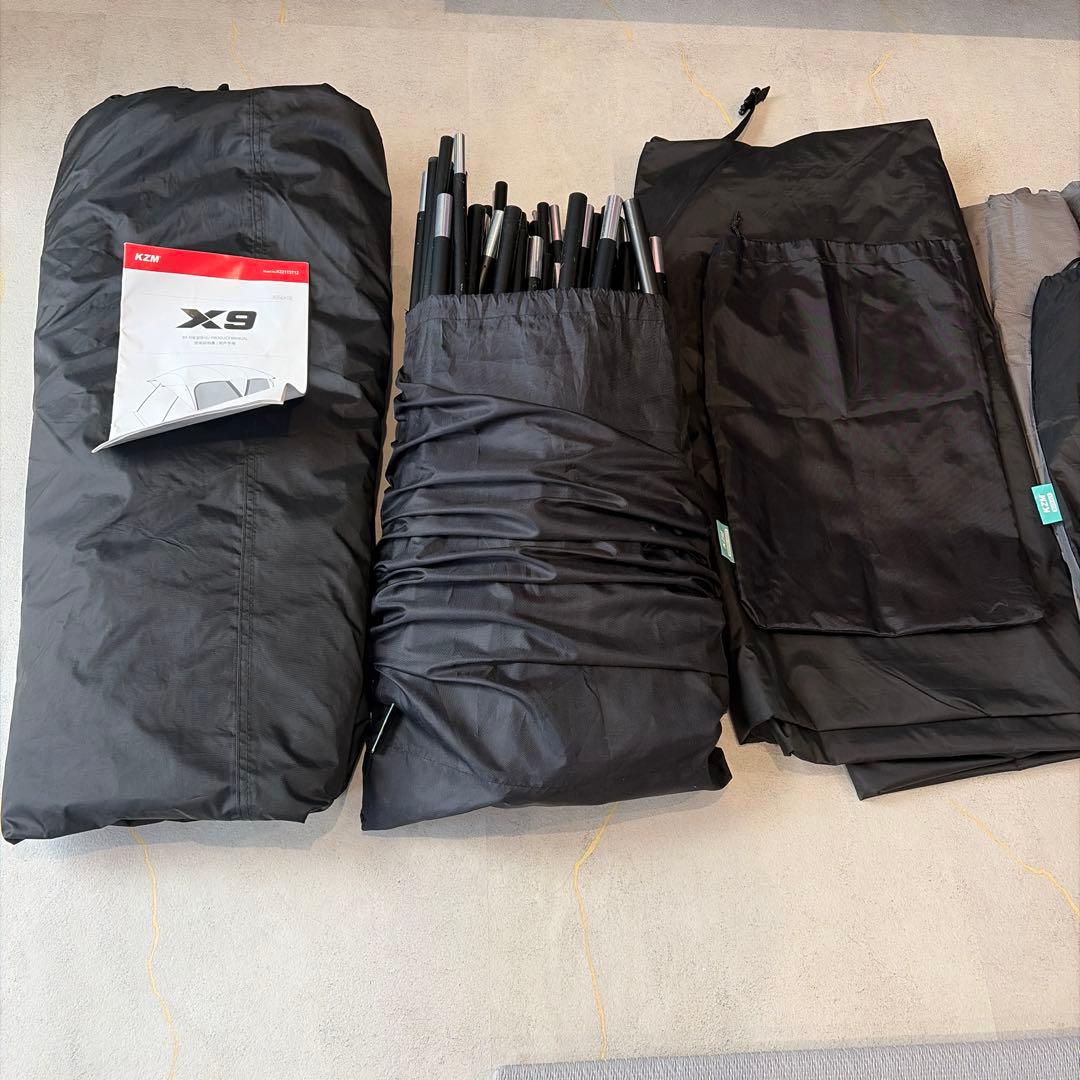 KZM X9 大型テント ファミリー 4〜5人用