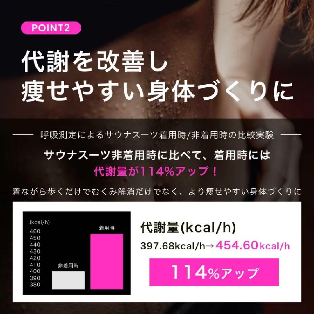 大量発汗！男女兼用stAN サウナスーツフルジップタイプ未着用上下セット黒ピンク