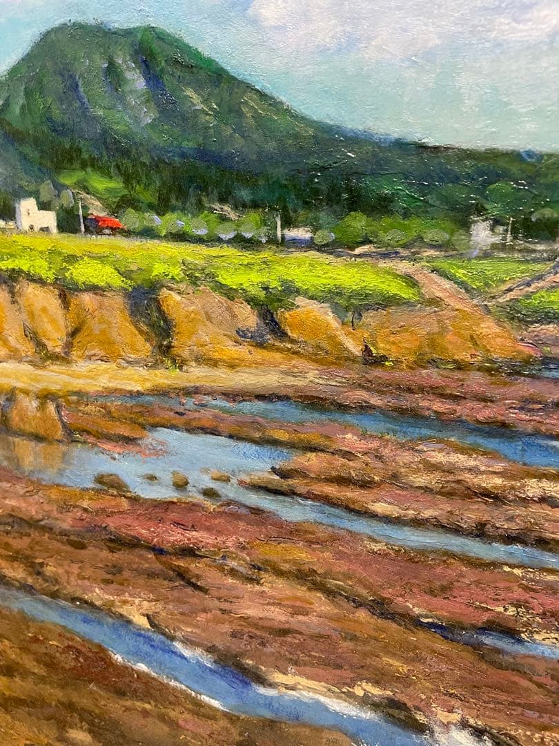 海岸風景 油彩画　P20