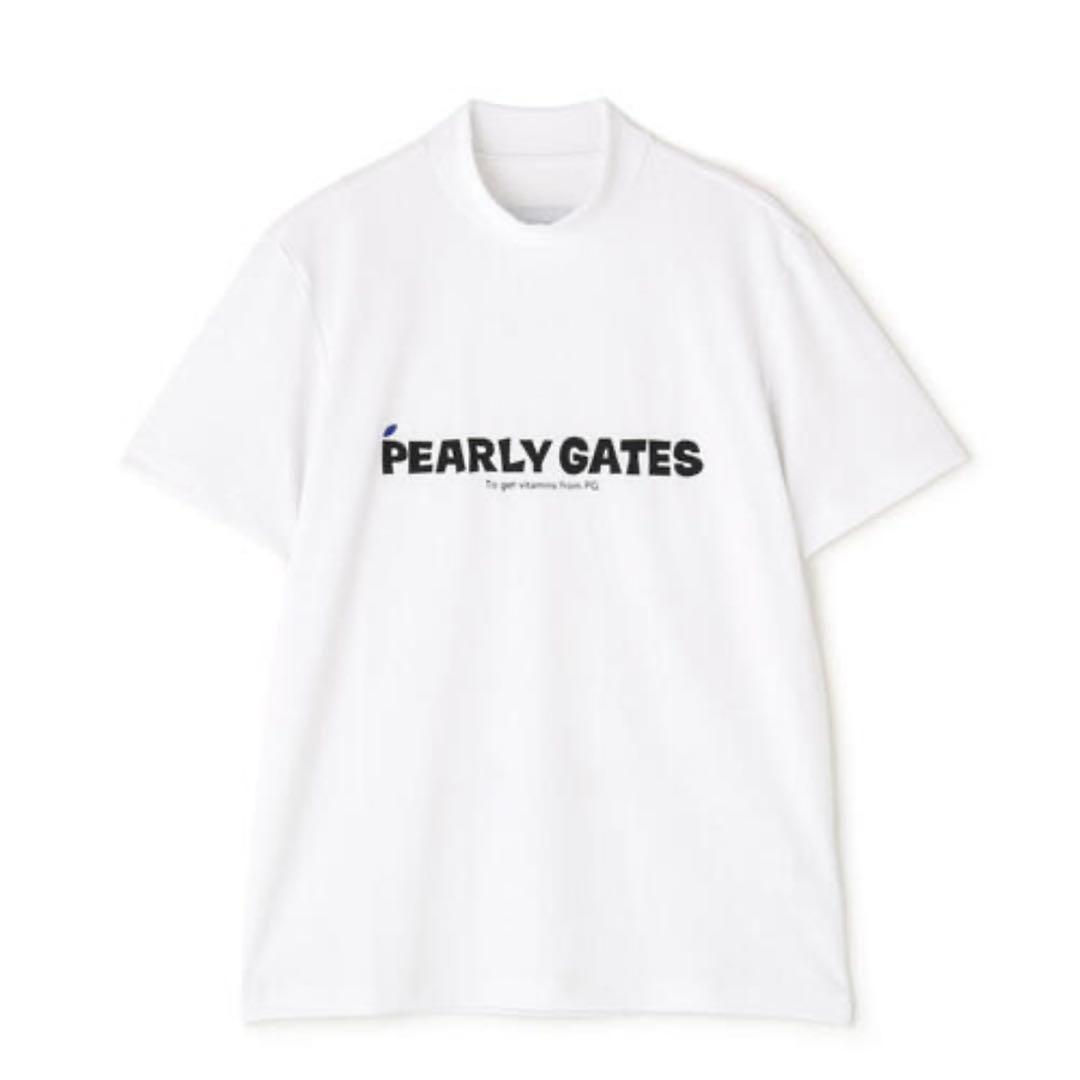 人気PEARLY GATES ベア擬似メッシュ半袖モックネックカットソー メンズ