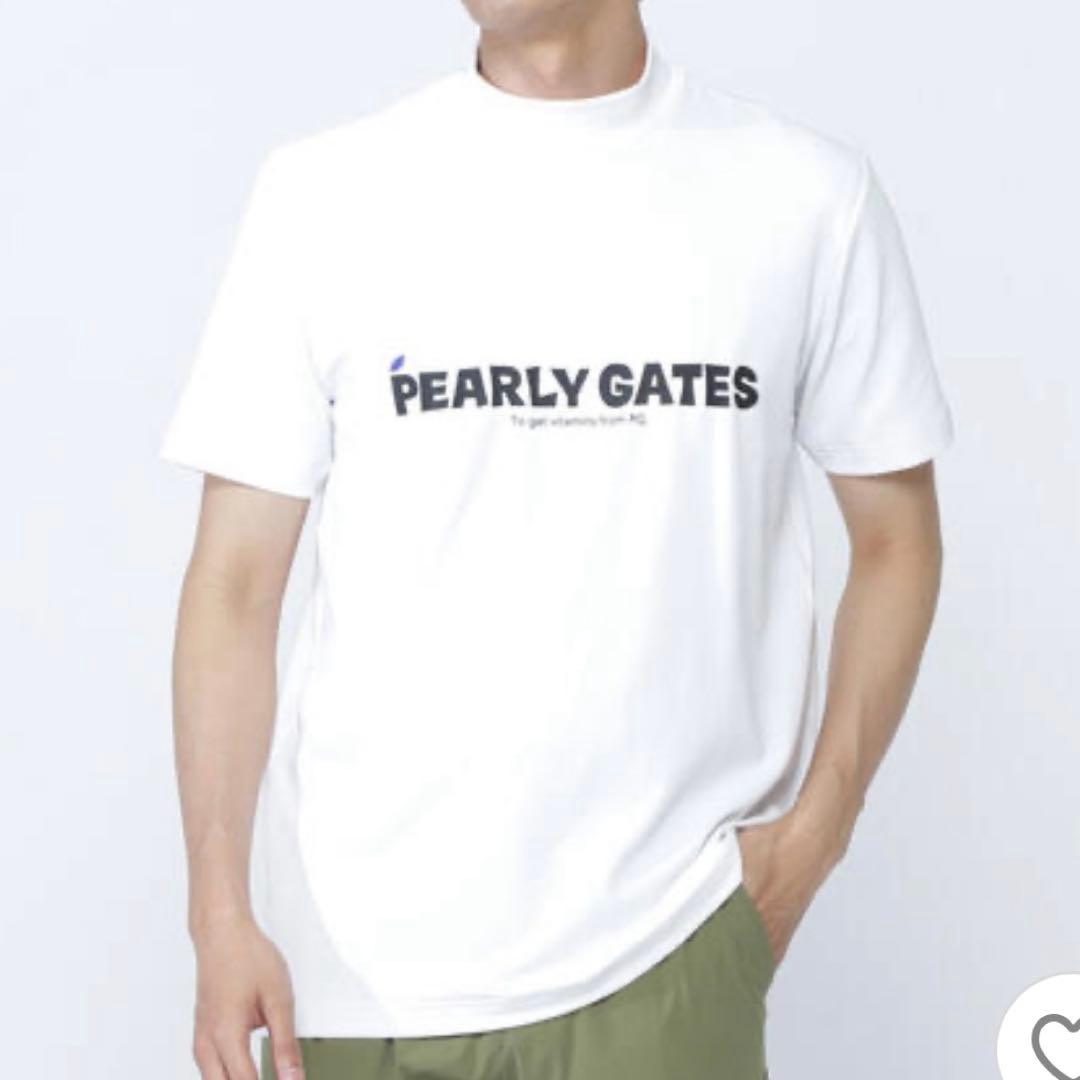 人気PEARLY GATES ベア擬似メッシュ半袖モックネックカットソー メンズ