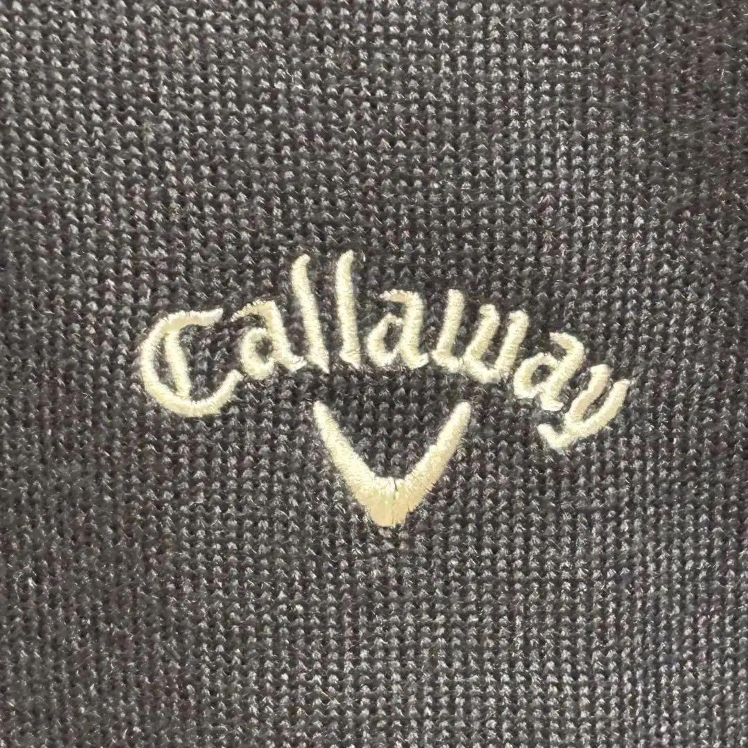 キャロウェイ　Callaway 長袖　ニット　セーター 刺繍ロゴ　ウール混　M