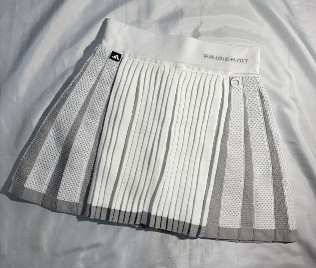 新品adidasゴルフ人気PRIMEKNITニットプリーツスカートセットアップ