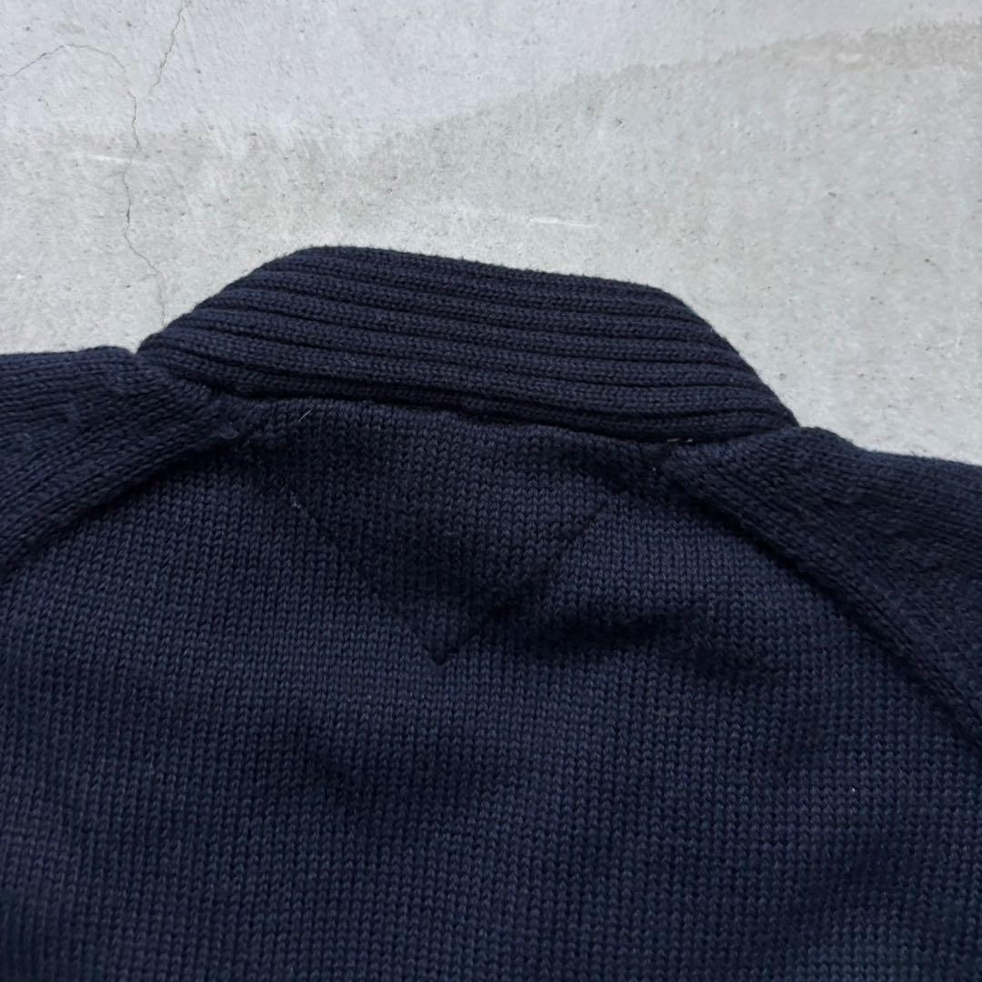 【美品】  GOLF ニットカーディガン ロゴワッペン