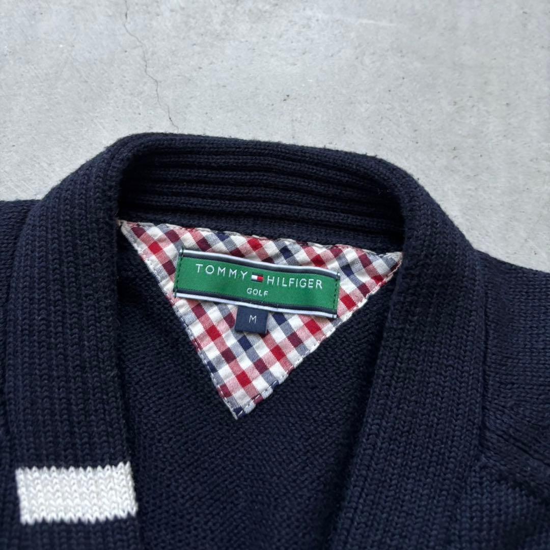 【美品】  GOLF ニットカーディガン ロゴワッペン