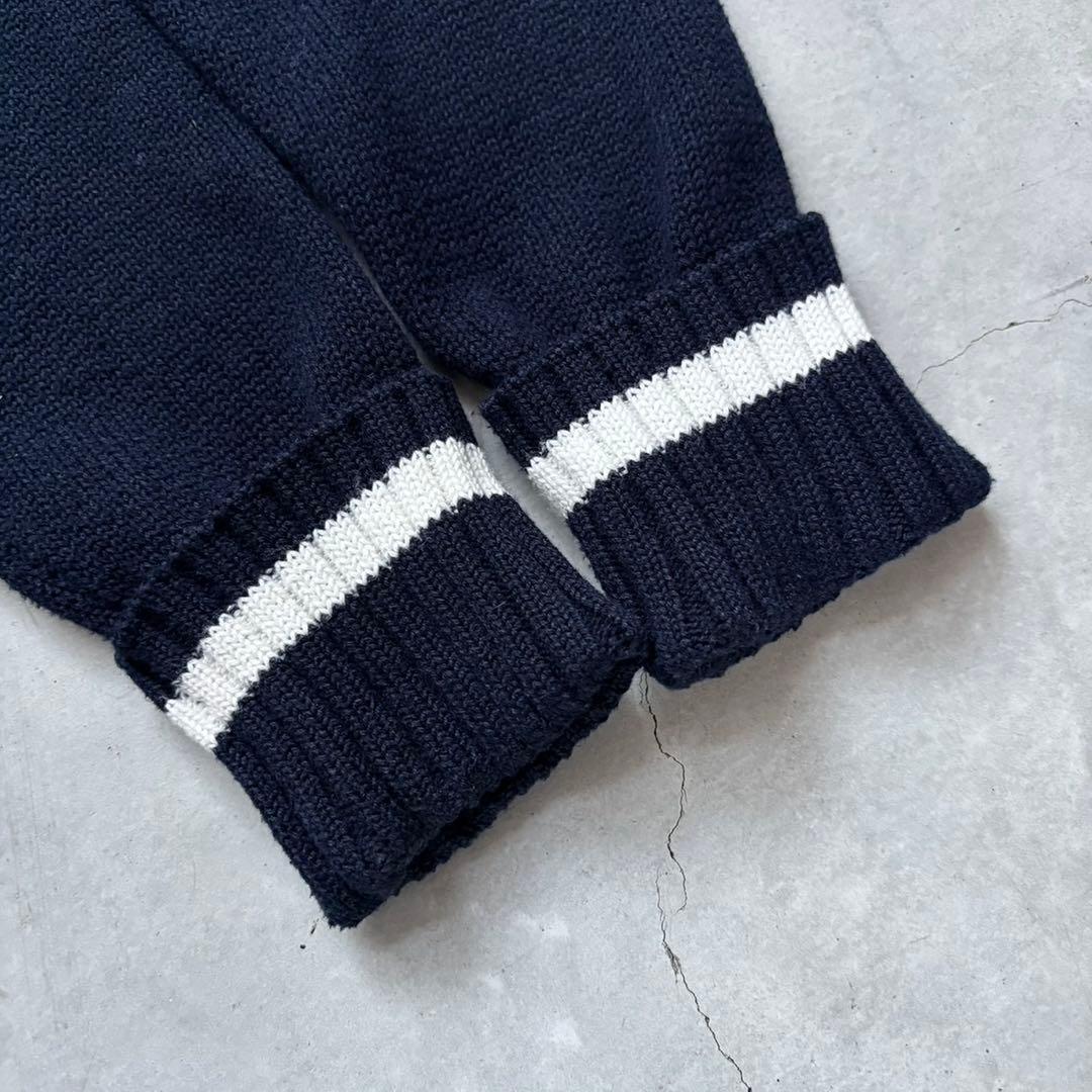 【美品】  GOLF ニットカーディガン ロゴワッペン