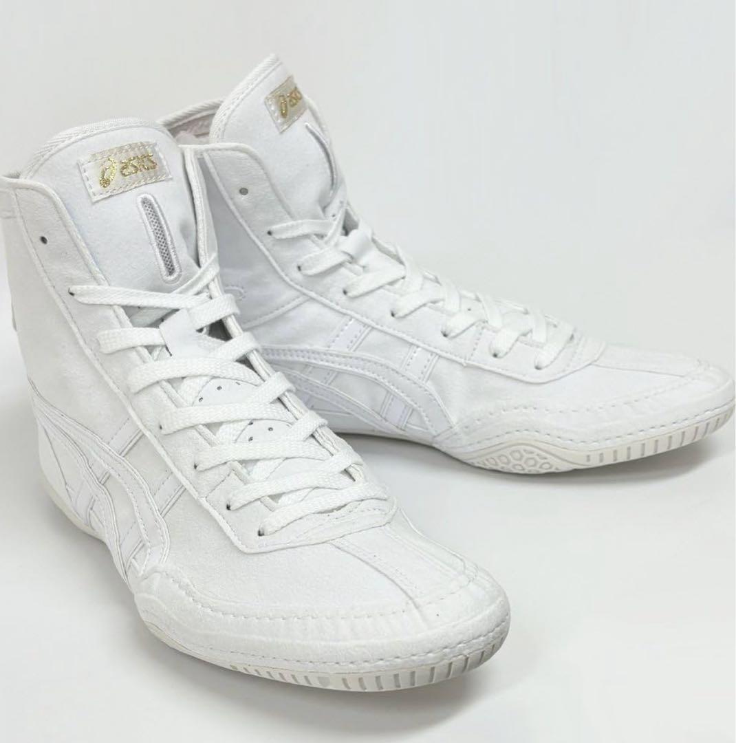 asics 27cm ボクシングシューズ レスリングシューズ　ホワイト　A530