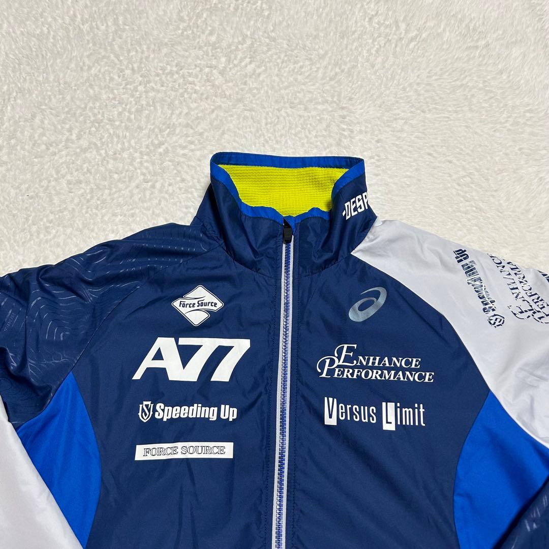 asics アシックス A77 裏起毛 ウインドブレーカー セットアップ M