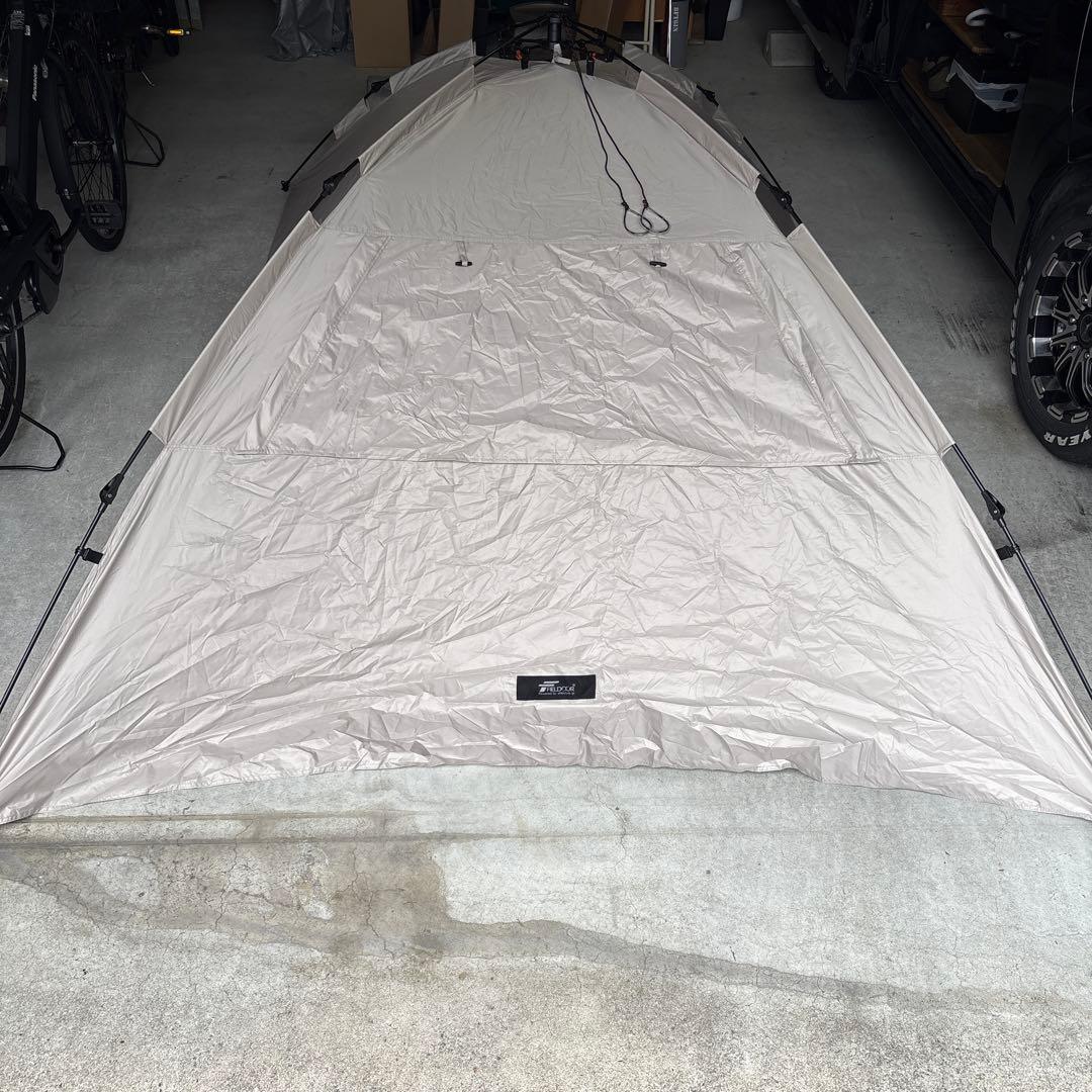 のら新品FIELD DOOR ワンタッチカーサイドタープ ライトベージュ