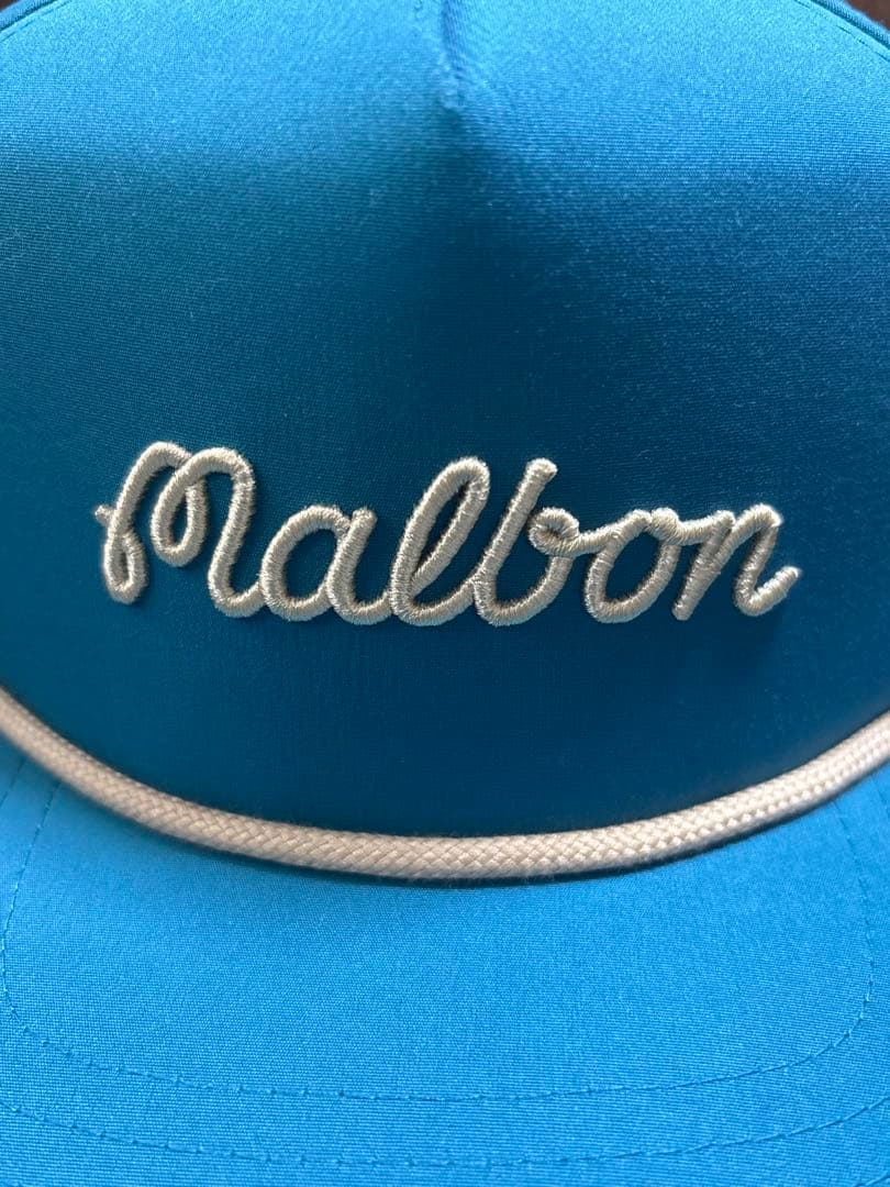 【未使用タグ付き】Malbon Golf ターコイズ アジャスタブルキャップ