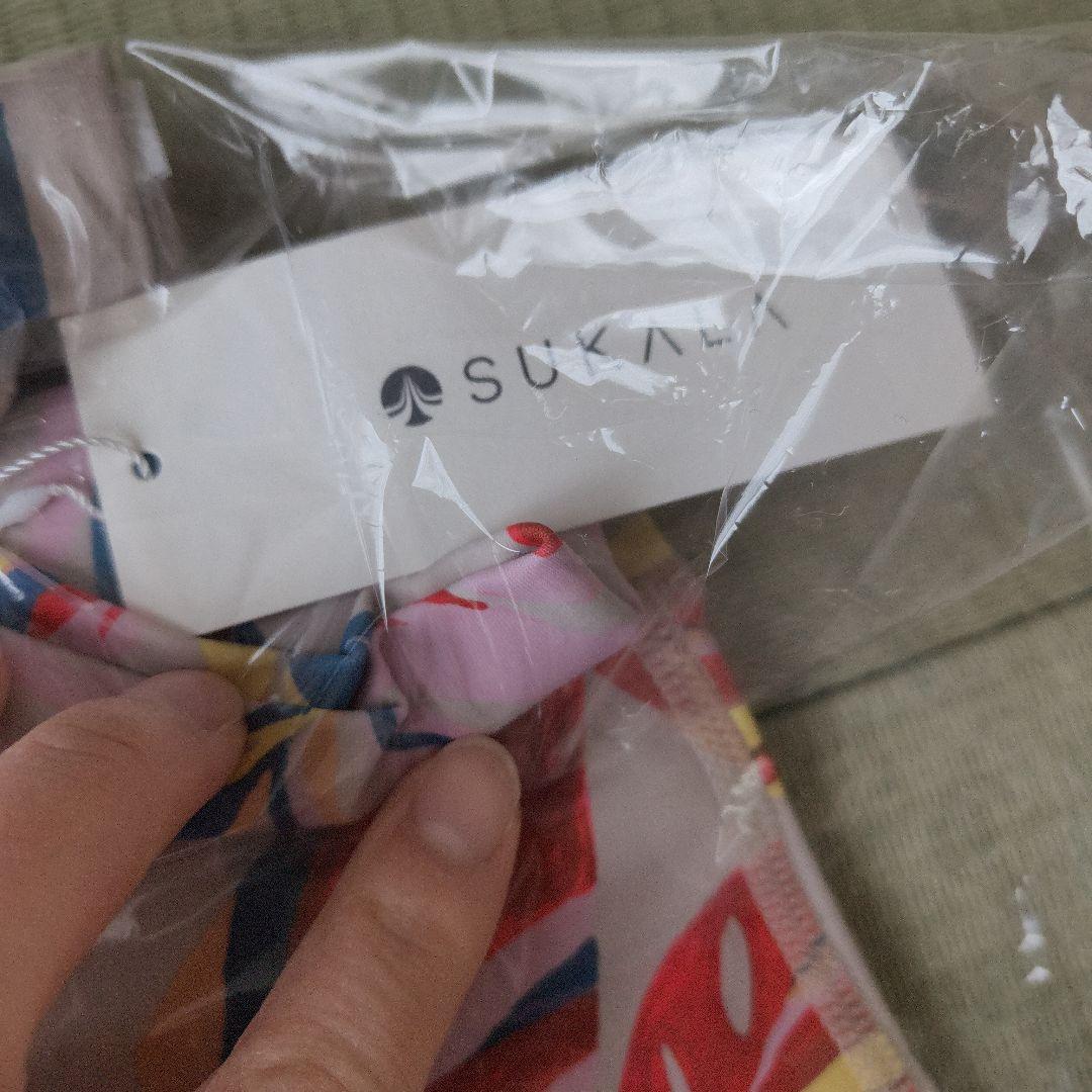 スカーラ SK-LG25035 ライトベージュ 植物柄プリント ヨガパンツ M