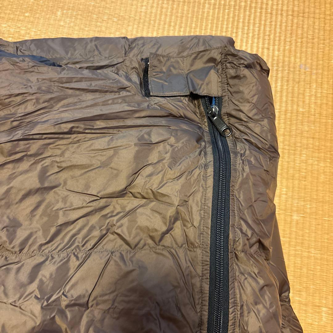 ブラウン寝袋 フルレングスジッパー付き
