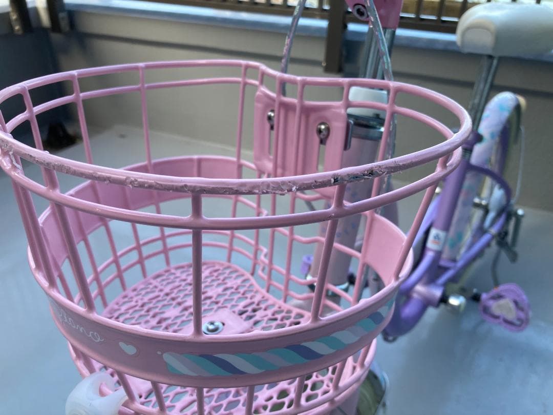 HR☆　子供用自転車　アサヒサイクルのメゾピアノ 紫色とピンク 18インチ