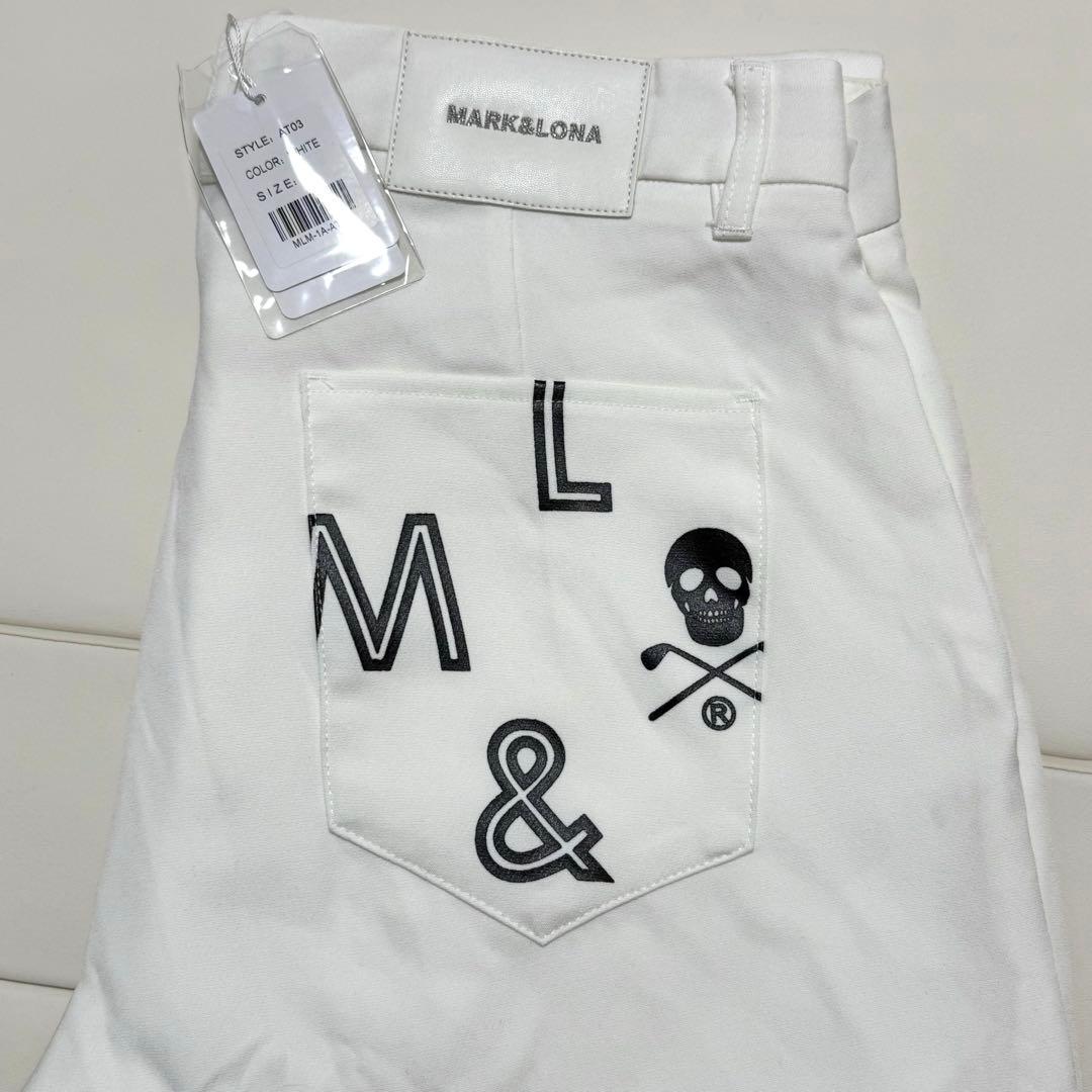 新品　マークアンドロナ　MARK&LONA　ストレッチ　パンツ 48 ホワイト