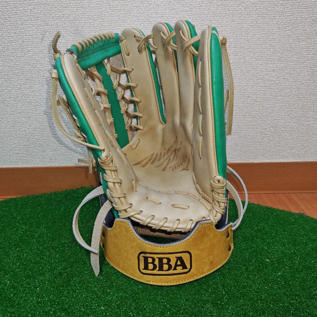 ミズノプロ 軟式 外野手用 オーダー グローブ 野球 ハガジャパン 耕作印 袋付