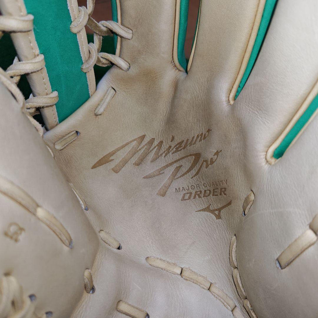 ミズノプロ 軟式 外野手用 オーダー グローブ 野球 ハガジャパン 耕作印 袋付