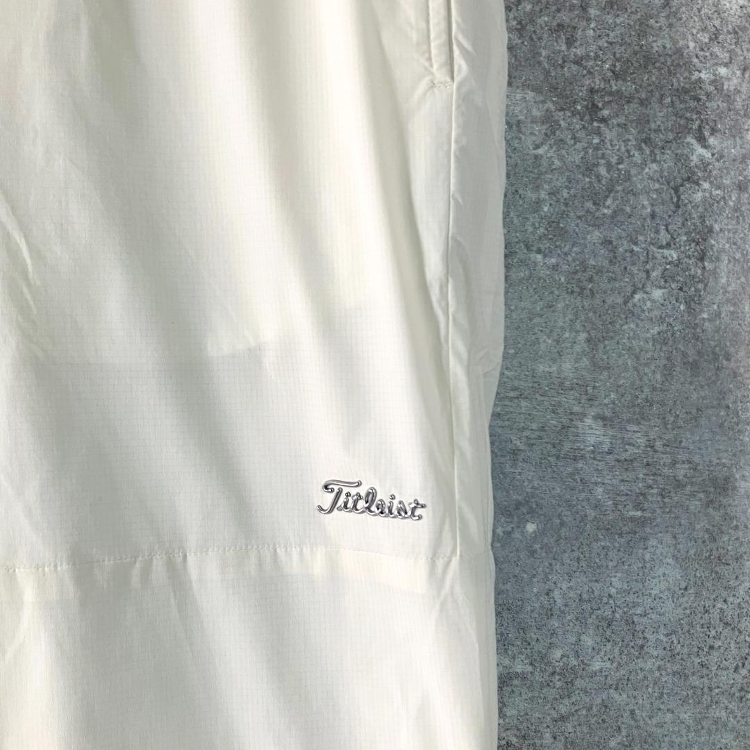 Titleist　中綿パンツ　ゴルフウェア　フルレングス　アイボリー　ロゴ　防寒