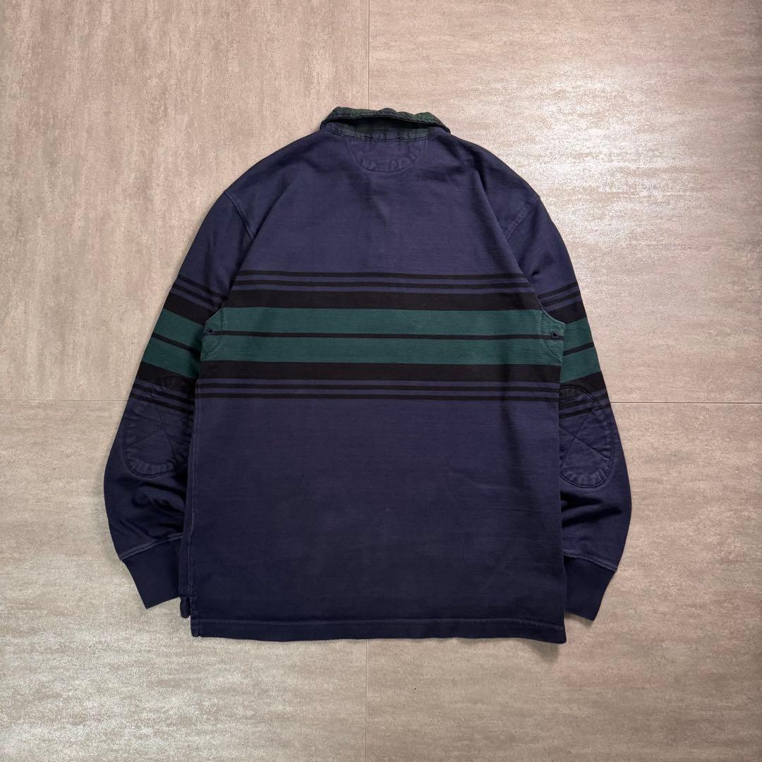 【90's】J.CREW エジプト製　ハーフボタン　ラガーシャツ　マルチカラー